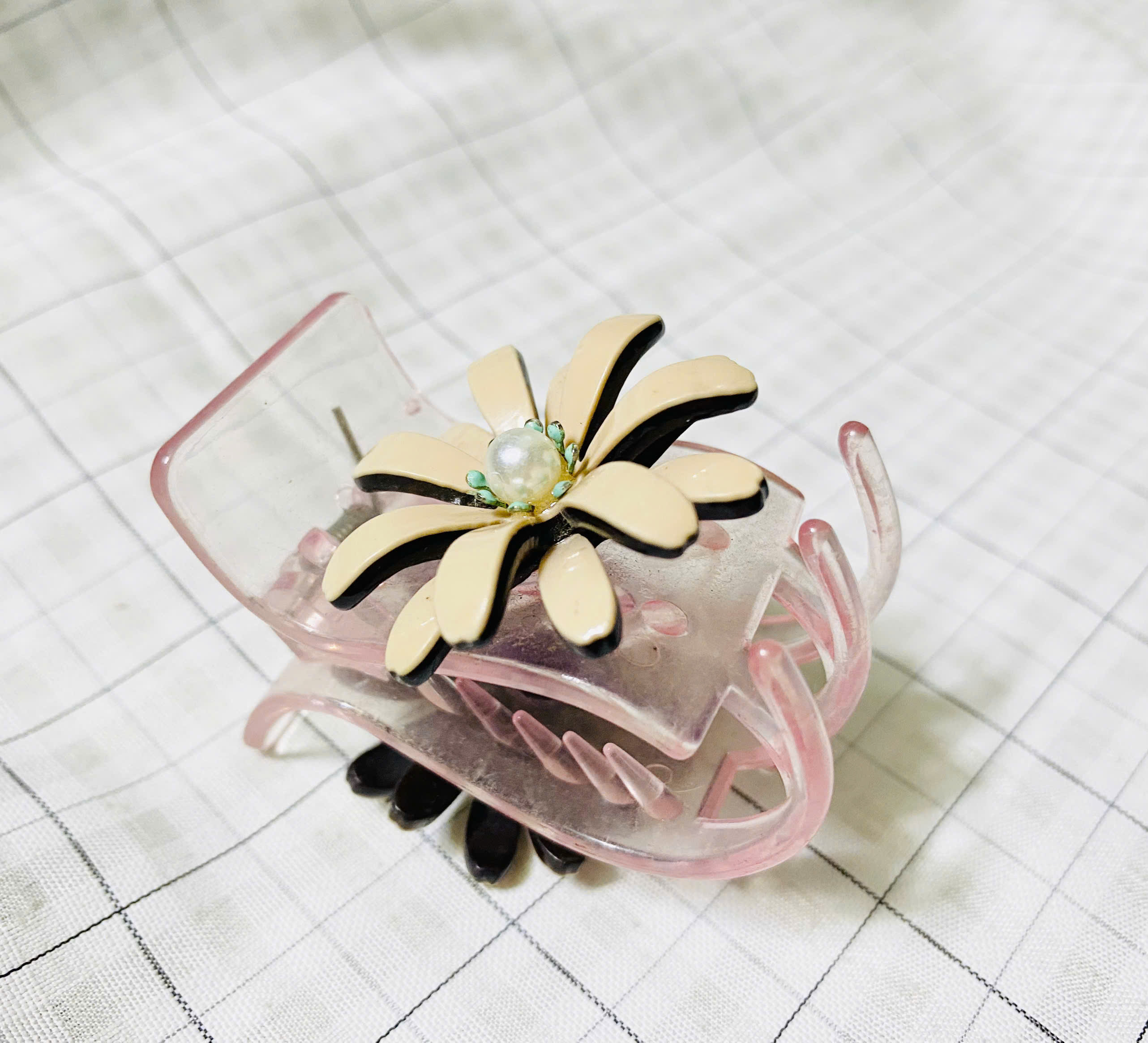 Kẹp tóc càng cua hoa cúc nhiều cánh - kẹp tóc càng cua 5 răng chất lượng cao - kẹp tóc hoa cúc cao cấp