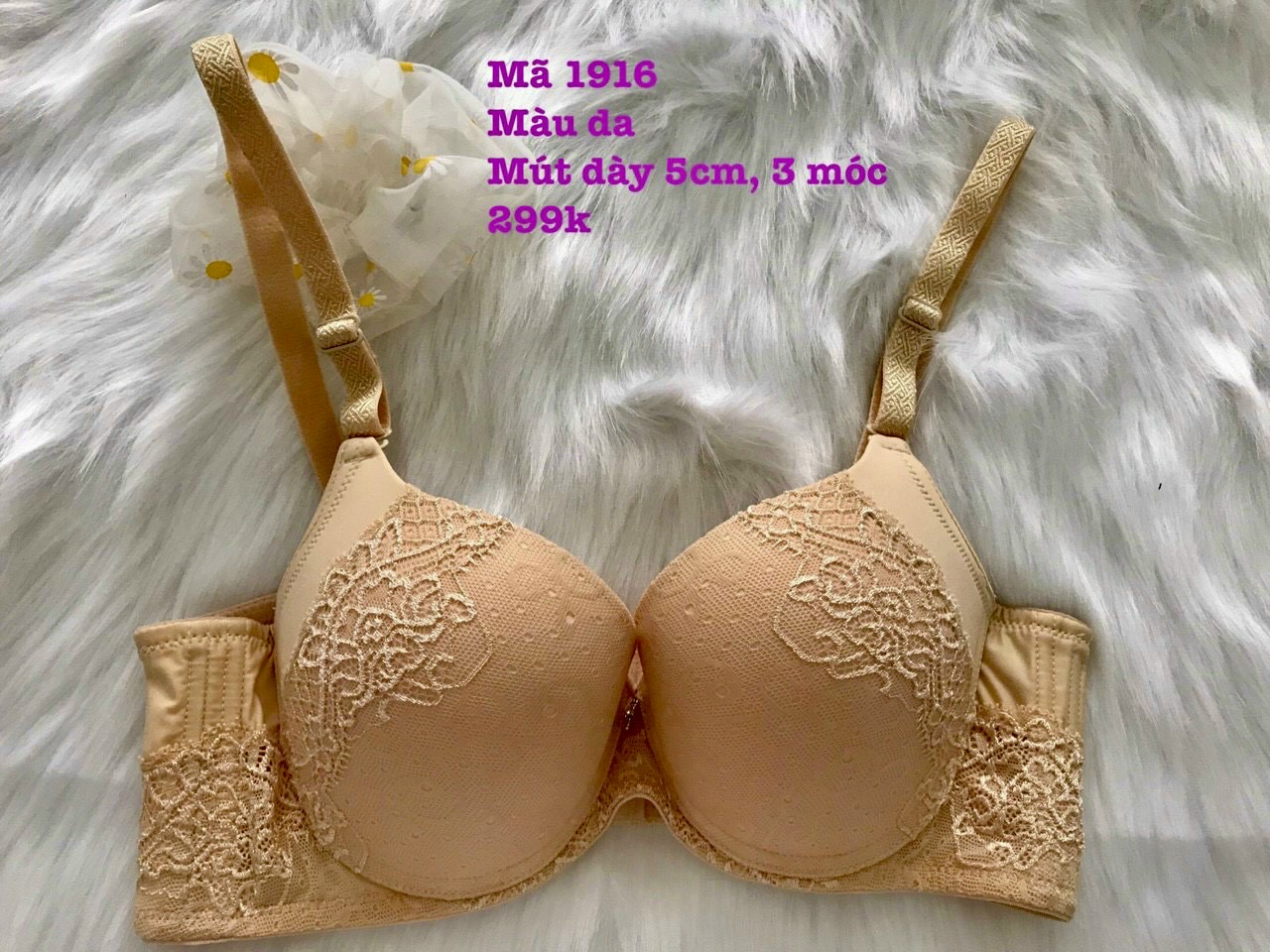 Áo ngực nữ dày 5cm 3 móc form đứng chuyên mặc áo dài mã 1916