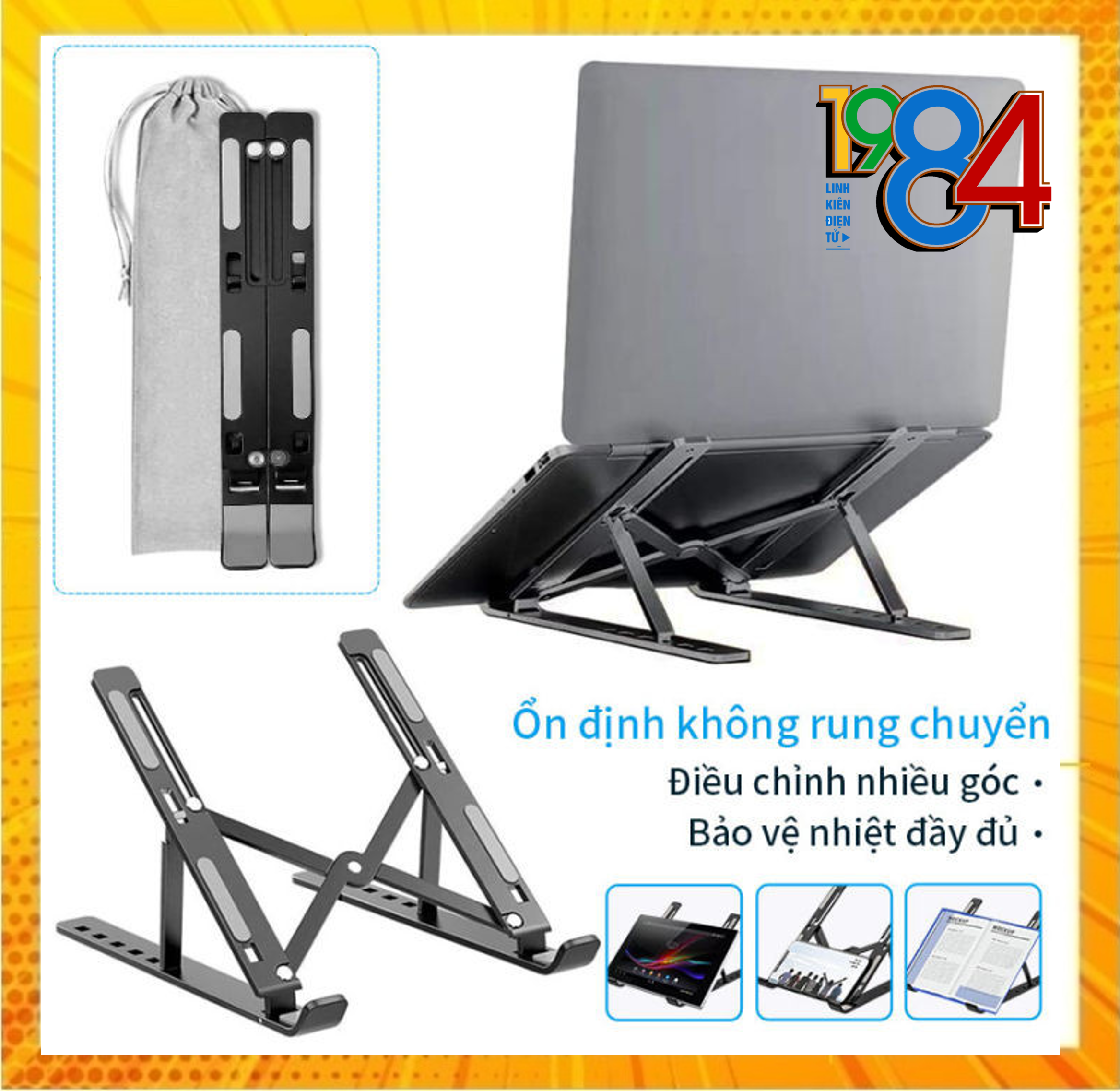 Giá đỡ laptop nhựa 21 inch đen siêu bền