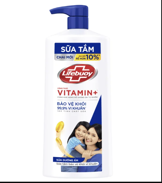 Chai Sữa Tắm Lifebuoy Chăm Sóc Da 800G