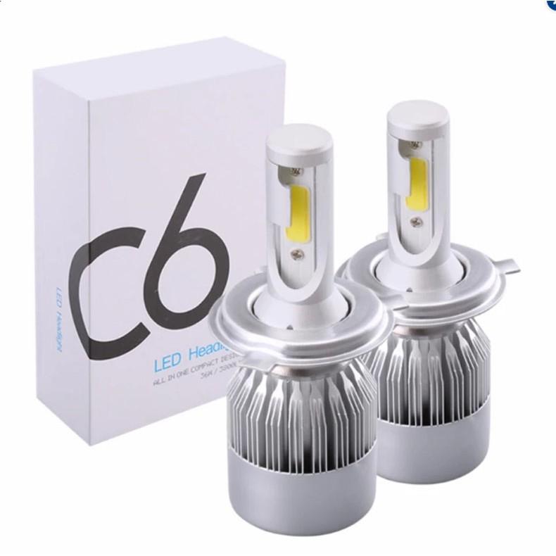 Bộ 2 bóng đèn LED siêu sáng C6-H4 36W lắp cho Ôtô Xe máy