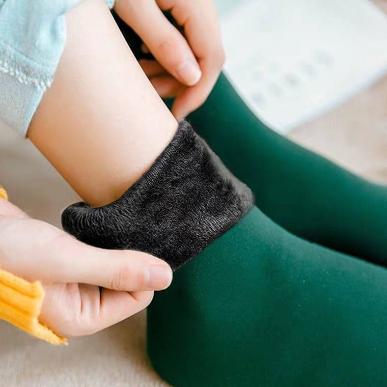 ComBo 2 Đôi Tất Nữ Lót Lông Tuyết Siêu Ấm Áp
