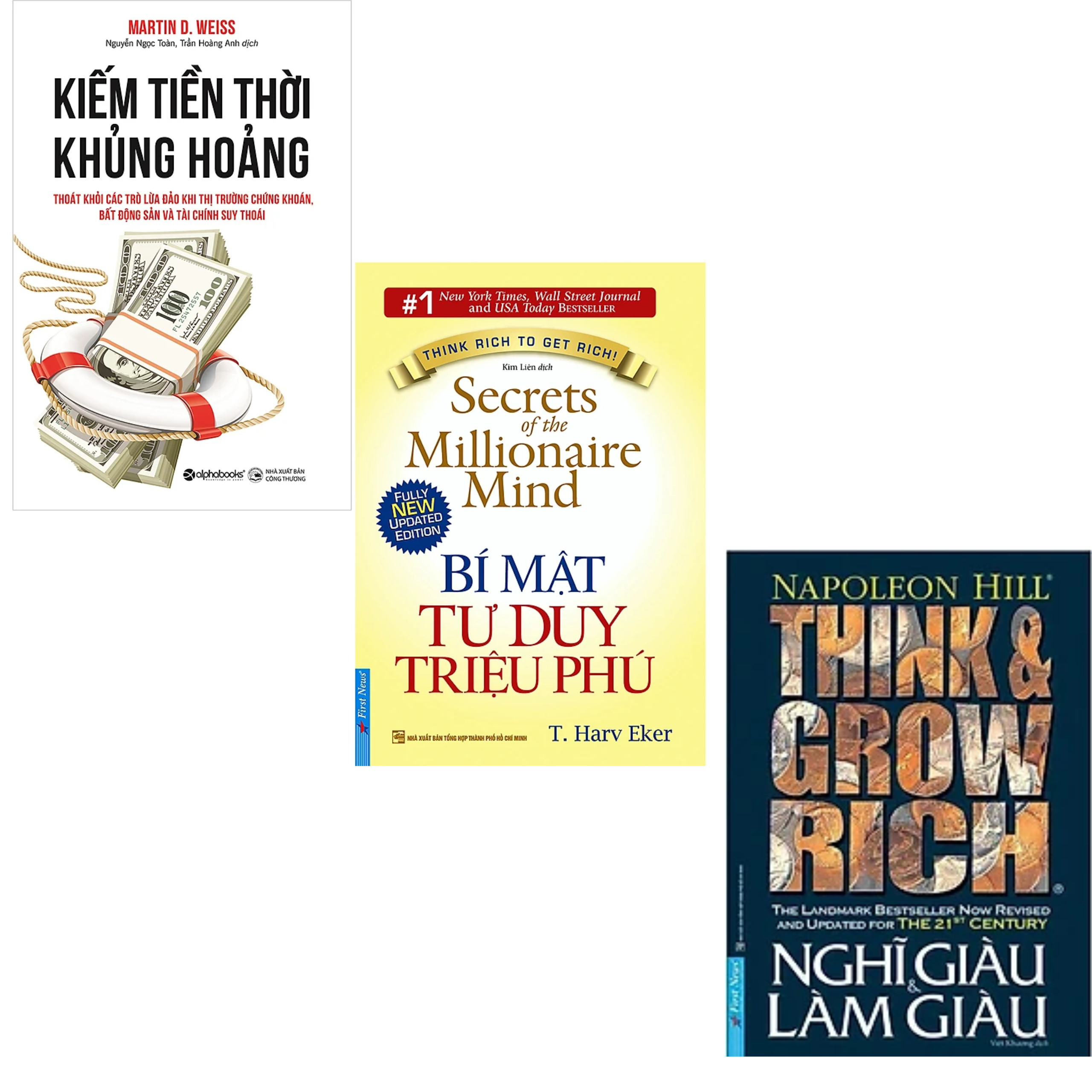 Hình ảnh Combo 3Q: Kiếm Tiền Thời Khủng Hoảng - Thoát Khỏi Các Trò Lừa Đảo Khi Thị Trường Chứng Khoán, Bất Động Sản Và Tài Chính Suy Thoái + Bí Mật Tư Duy Triệu Phú + Nghĩ Giàu & Làm Giàu