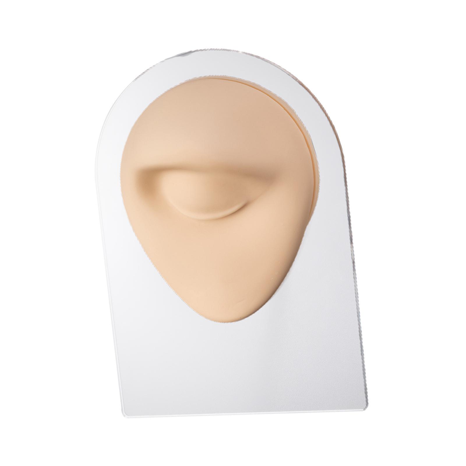 Portable Silicone Flexible Mouth Model Piercing Practice Eyes Model for Teaching Jewelry Display