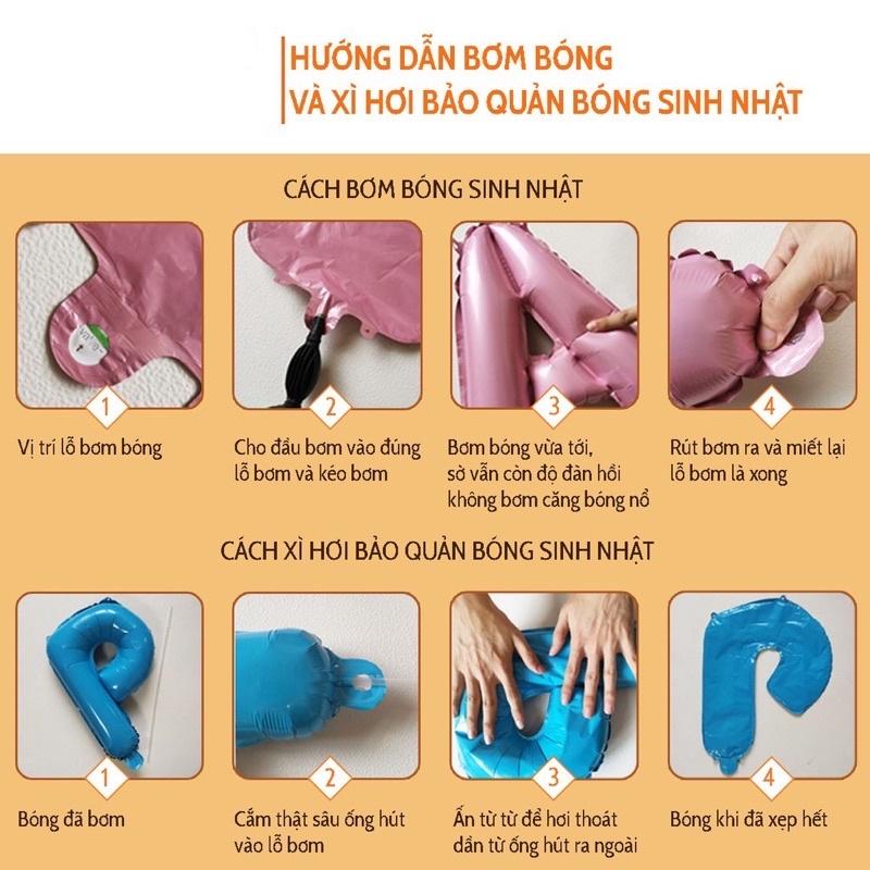 Set bóng trang trí sinh nhật Handmade kiểu Hàn Quốc cho tiệc đầy tháng, sự kiện, sinh nhật