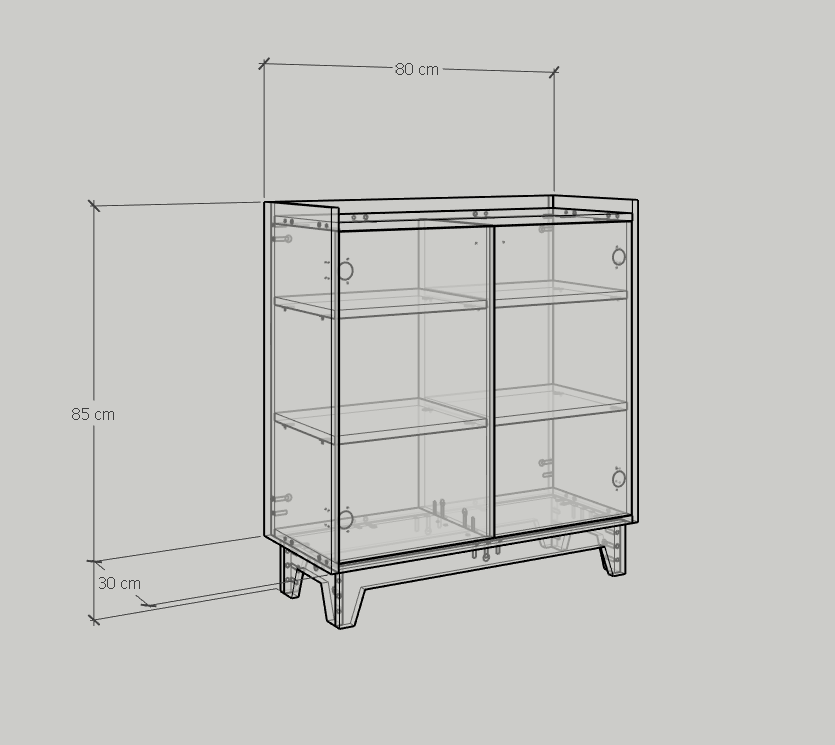 [Happy Home Furniture] KINA , Tủ lưu trữ 2 cửa mở , 80cm x 30cm x 85cm ( DxRxC), TCM_042