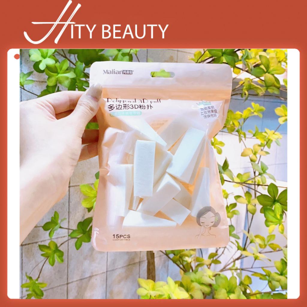 Set 15 mút tán nền mềm mịn đàn hồi nhỏ gọn tiện lợi - Hity Beauty