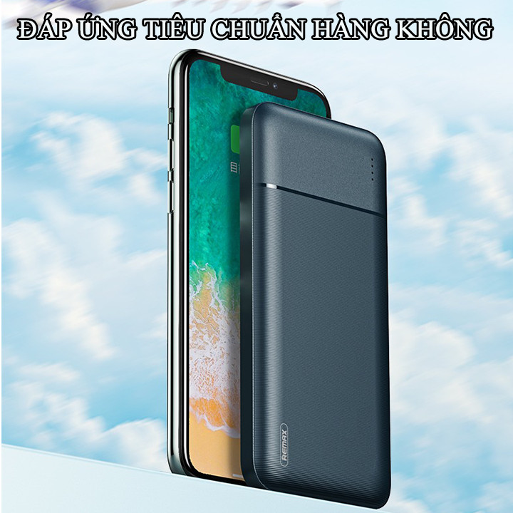 Pin Dự Phòng 10000mah Remax RPP-96 Garie Series Fast Charing 2.1A tích hợp 2 cổng USB - Hàng nhập khẩu