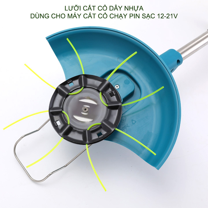 Lưỡi cắt cỏ dây nhựa, 8 dây, dùng cho máy cắt cỏ chạy pin 12-21V