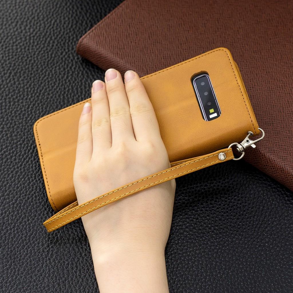 Ốp lưng điện thoại dạng ví da lật có ngăn đựng thẻ cho Samsung Galaxy S10 S9 Plus S10+ S9+ S10e J730 J530 J330