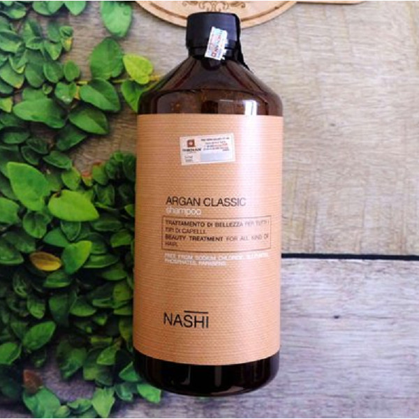 [+Tặng mũ trùm] DẦU GỘI PHỤC HỒI NASHI ARGAN DƯỠNG ẨM SUÔN MƯỢT 1000ML