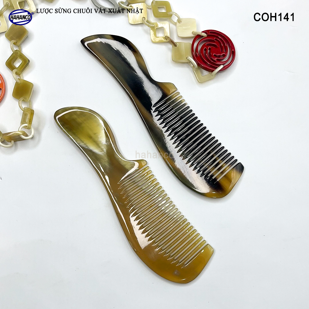 Lược sừng xuất Nhật COH141 - Lược chuôi vát nhỏ có thể bỏ túi - Chăm sóc tóc