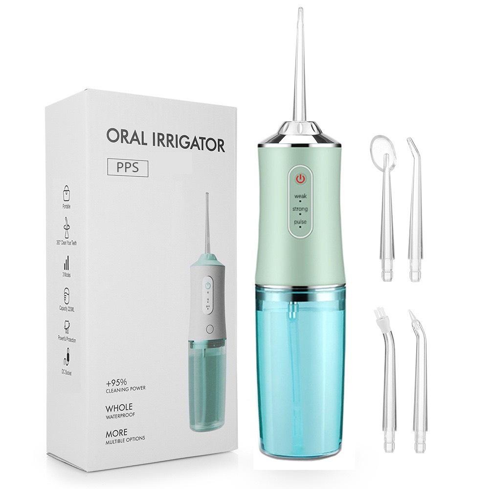 MÁY TÂM NƯỚC Oral Irrigator 4 Đầu Xit Cằm Tay Vệ Sinh Răng Miệng