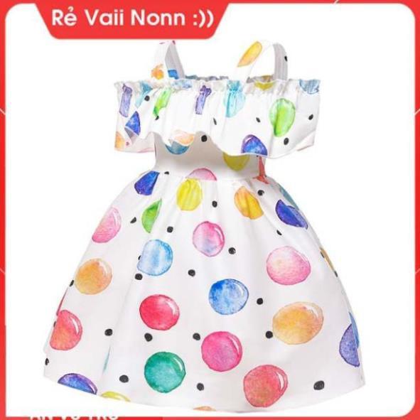 Đầm công chúa bé gái -Váy đầm công chúa cho bé gái dễ thương- đầm trễ vai bé gái