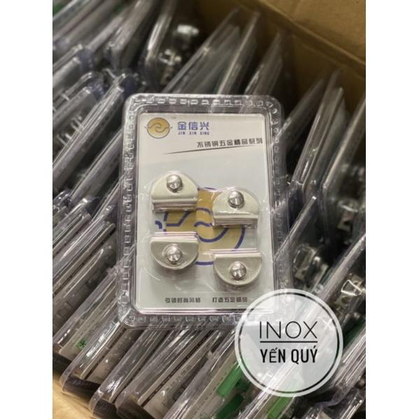 KẸP KÍNH INOX BÁN NGUYỆT BẮT TƯỜNG