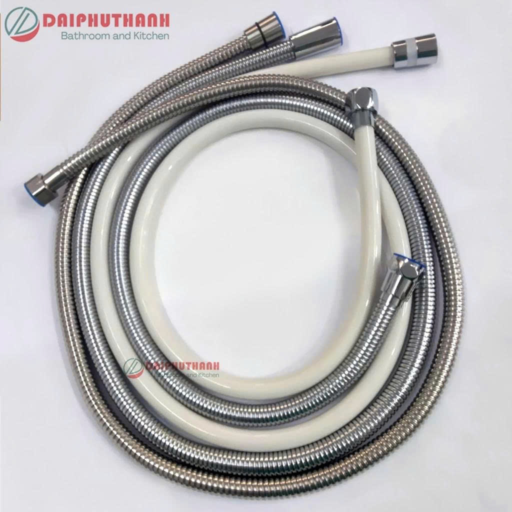 Dây Sen Tắm Dây Xịt Vệ Sinh Inox Ruột Bố 3 Lớp Dài 1m2 Đến 1m5 - Chịu áp nước mạnh, chống xoắn