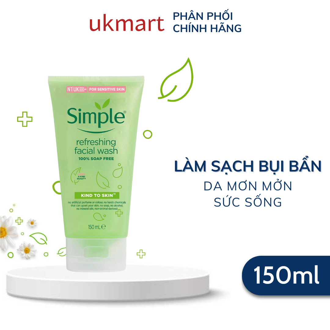 Sữa Rửa Mặt Simple Refreshing Facial Wash 150ml