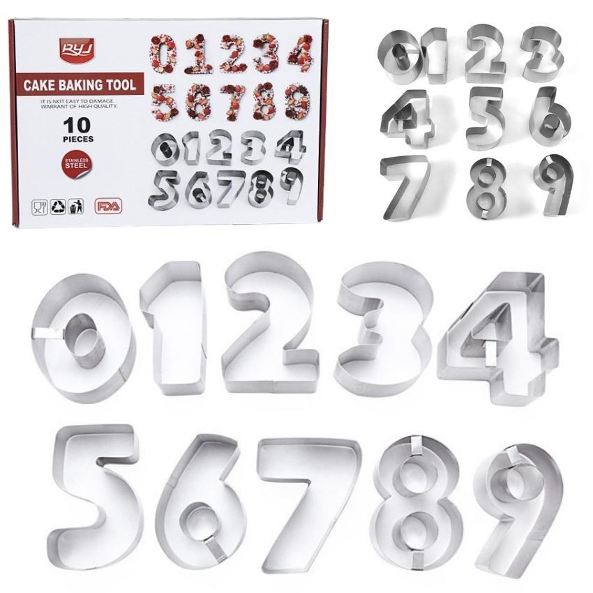 Khuôn Bánh KEM Quy Mousse Bộ 10 Khuôn Nhấn Dụng Cụ Làm Bánh Cookie Cutter Innox Cao Cấp - CBMOUSO10P