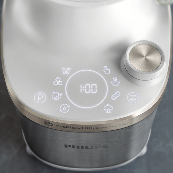 Máy Xay Sinh Tố Philips HR3760/01 ProBlend Ultra Xay tốc độ cao, màn hình kỹ thuật số - Hàng Chính Hãng