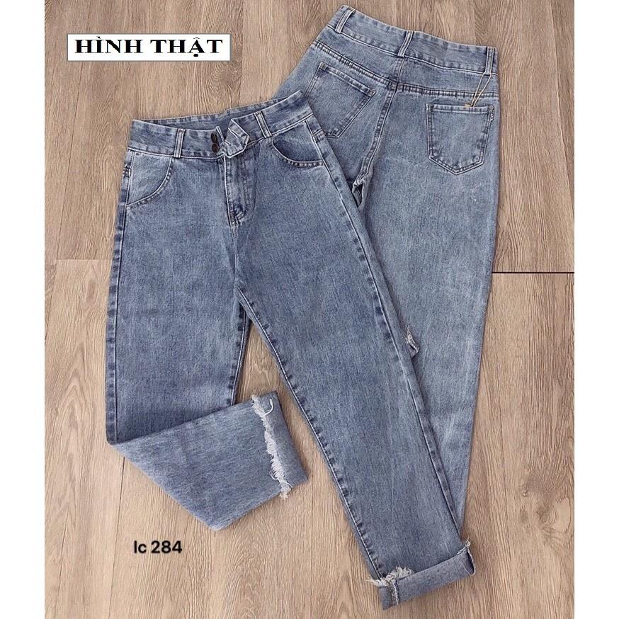 QUẦN JEANS BAGGY NỮ LƯNG CAO FORM CHUẨN – QUẦN BÒ NGỐ LC274