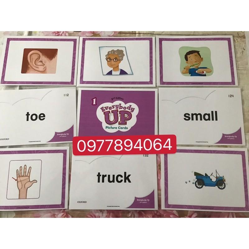 Thẻ Flashcards Tiếng Anh Everybody up level 1️ép plastics bền đẹp ️