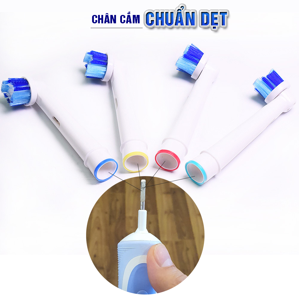 Cho máy Oral B Braun, bộ 4 Đầu Bàn Chải đánh răng điện thay thế MIHOCO EB20-P New  , làm sạch mảng bám, chăm sóc nướu