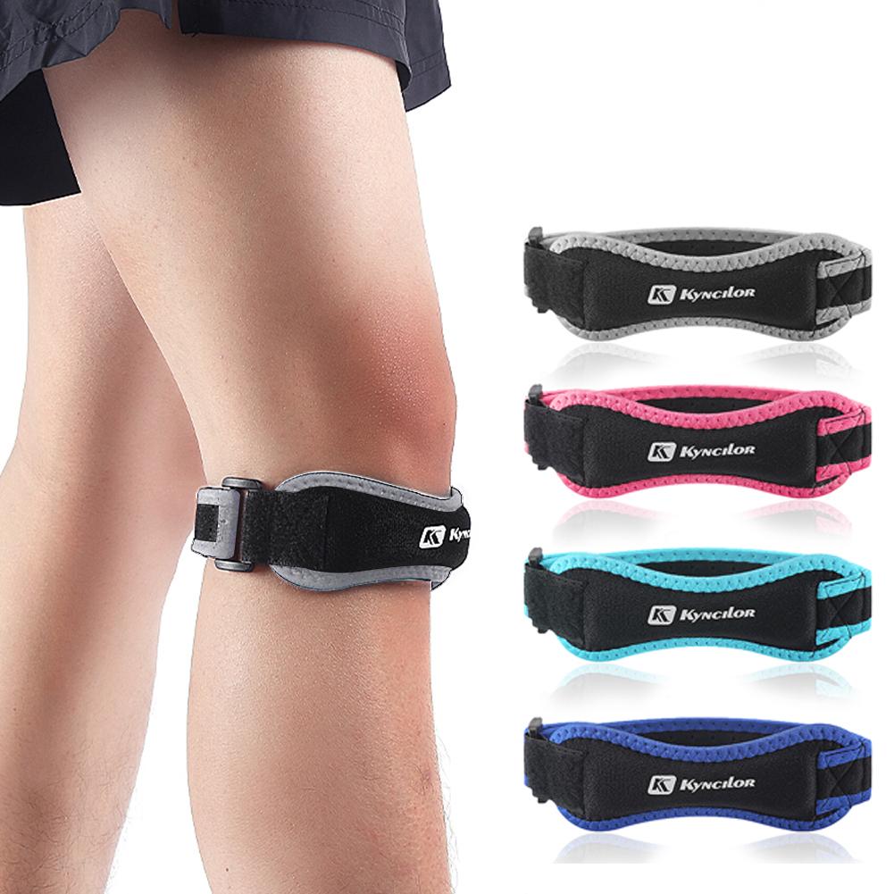 1PC điều chỉnh đầu gối có thể điều chỉnh ban nhạc KNEECAP KNEPEPADS Hỗ trợ đầu gối dây đeo bóng rổ bóng rổ bảo vệ thể thao chuyên nghiệp Color: Sky Blue