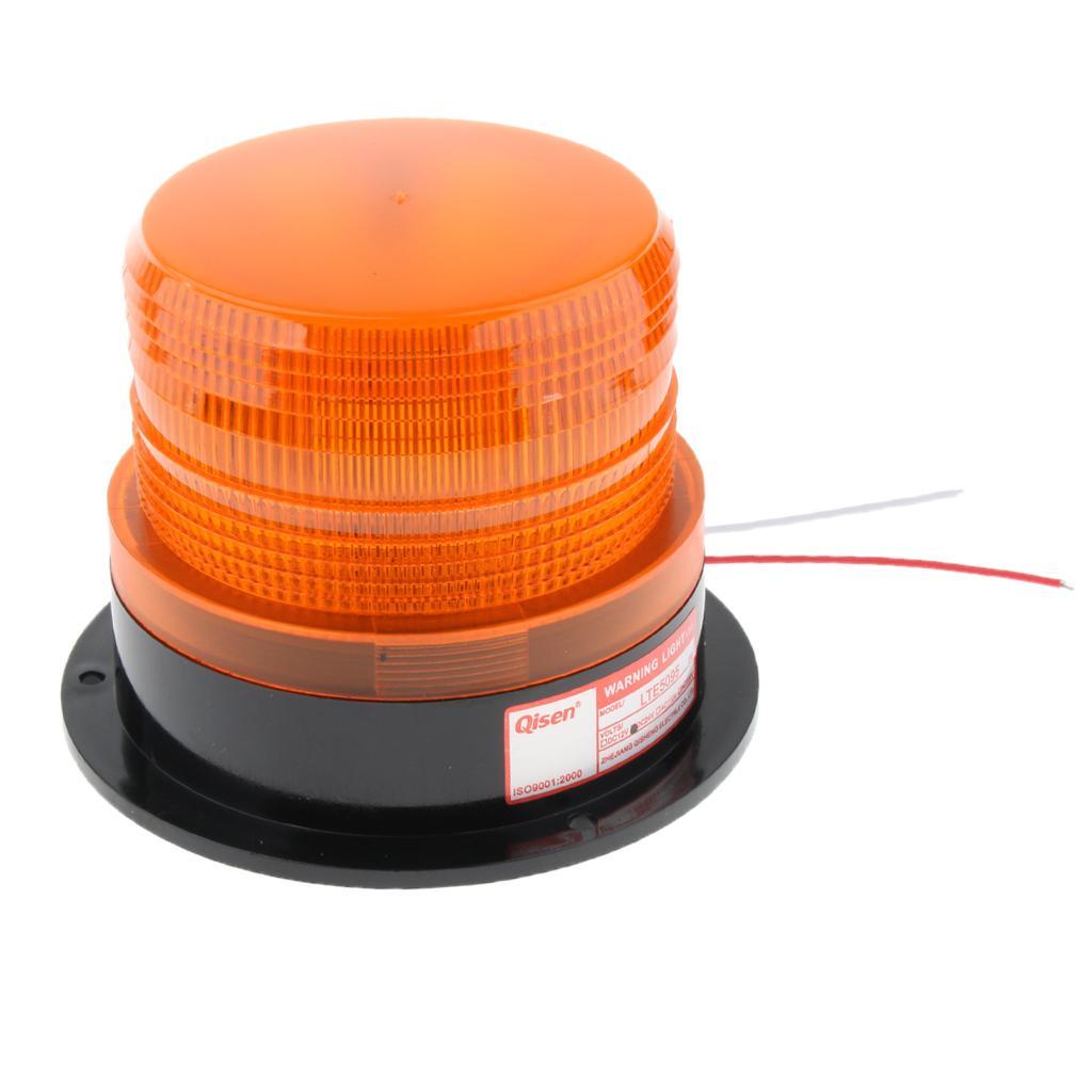 2Pcs 24V Flexible LED Warning Emergency Flash Strobe Rotating Beacon Light Motor