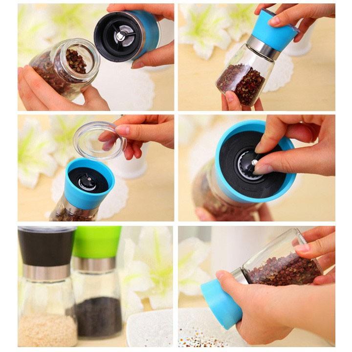 Dụng Cụ Xay Tiêu Thủy Tinh