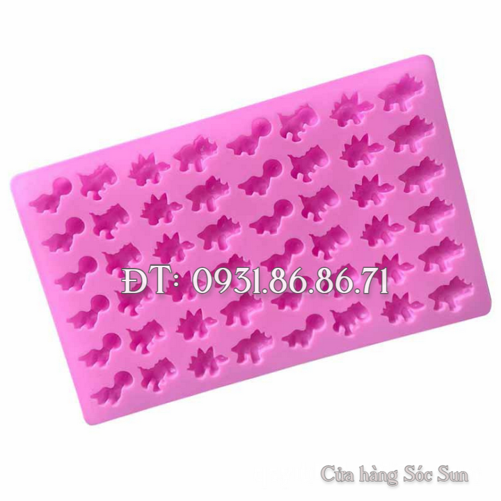 Khuôn silicon 48 con khủng long – Mã số 1431