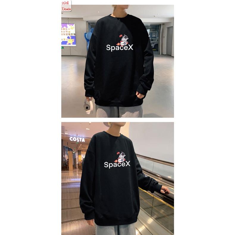 Áo nỉ SPACEX phong cách Hip Hop graffiti sweater unisex Form rộng Free Size