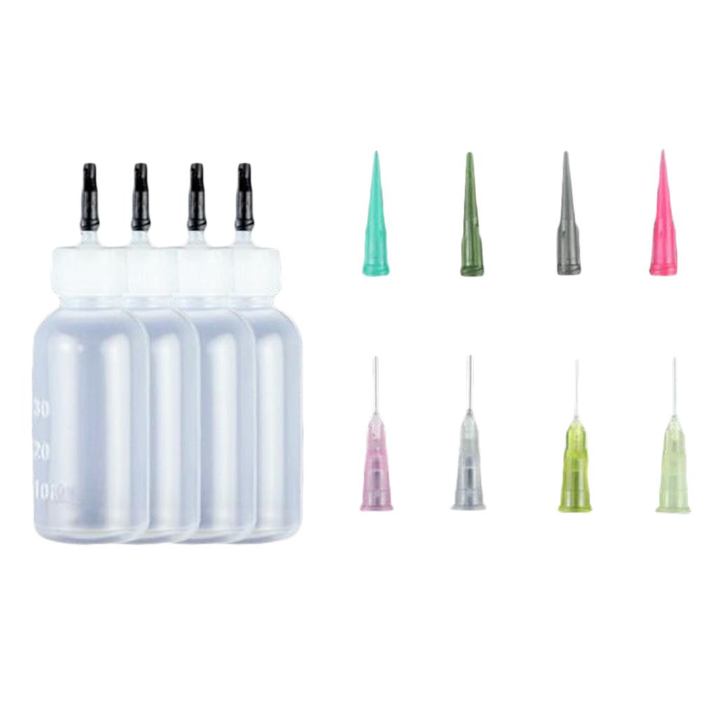 30ml  Pigment Glue Oil Syringe Bottles Precision Needle Tips Set