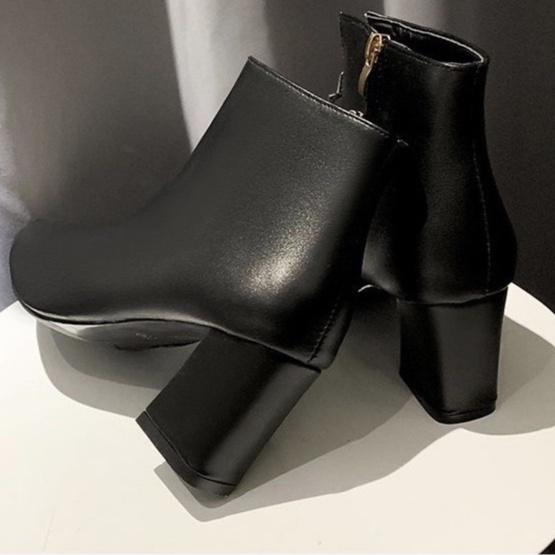 Boot nữ khóa trước đế vuông cao 7p dễ đi mã BB_BT02