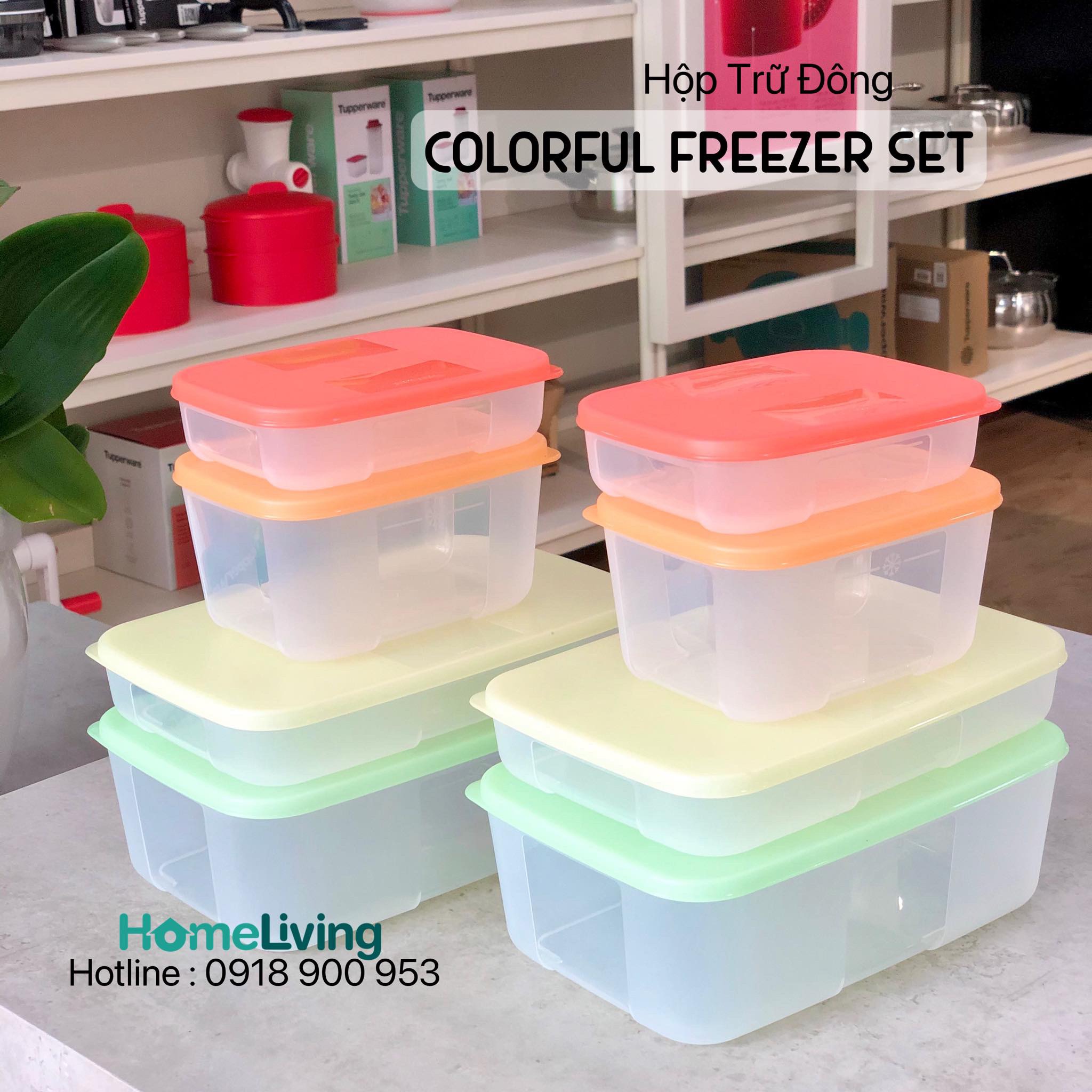 Bộ Trữ Đông Tupperware Freezermate Colorful Set 8