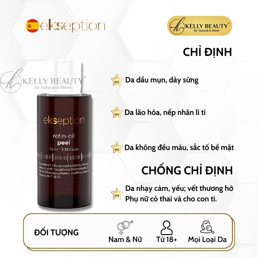 ekseption Retin-Oil Peel 70ml - Chống Lão Hóa, Đều Màu Da, Se Lỗ Chân Lông | Kelly Beauty