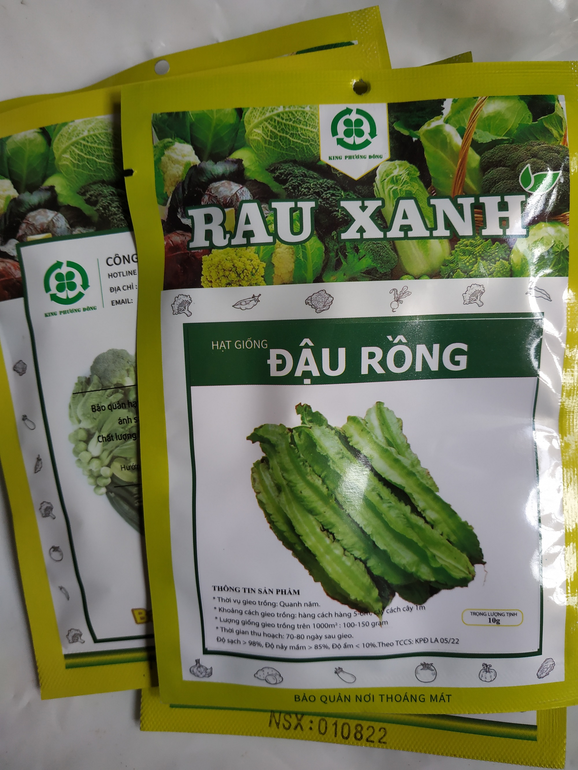 Combo 5 gói Hạt giống ĐẬU RỒNG - gói 10 gram