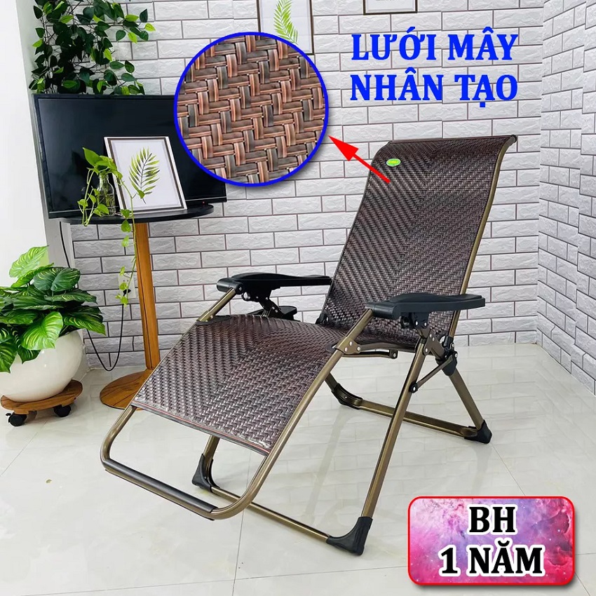 Ghế xếp thư giãn SUMIKA 636a, Lăn tay massage - lưới vân mây  sợi lớn thoáng mát, khung ghế thép sơn tĩnh điện cao cấp, tải trọng 300kg - tặng kèm KHAY ĐỰNG VẬT DỤNG - luôn có phụ kiện thay thế