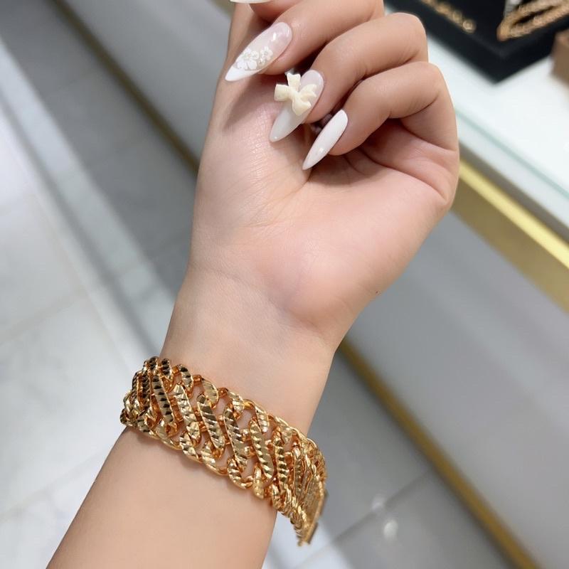 Lắc tay chạm vảy mạ vàng 18k đủ size Kami