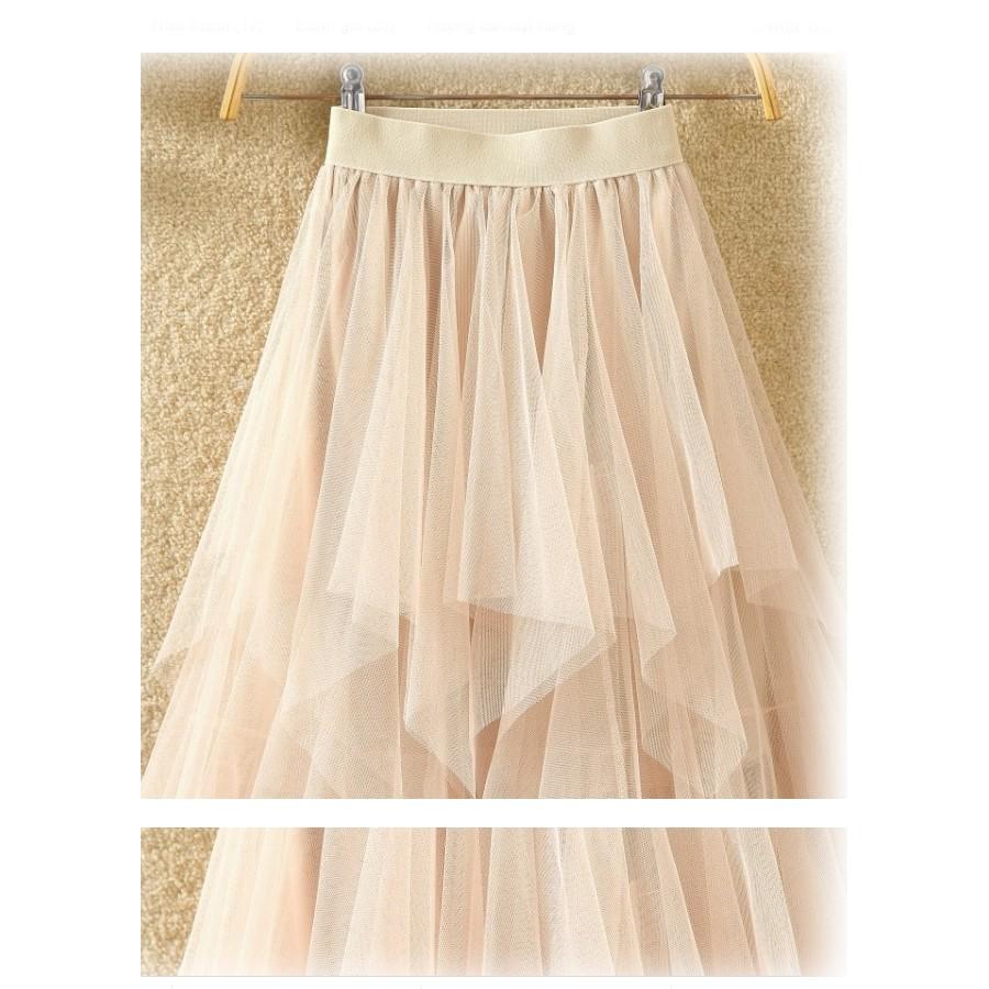 Chân váy ren Tulle - Tutu dài thời trang cao cấp Song An Eco VAY18 free size