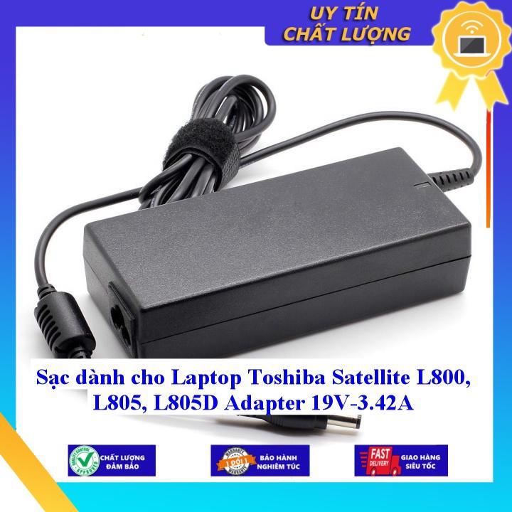 Sạc dùng cho Laptop Toshiba Satellite L800 L805 L805D Adapter 19V-3.42A - Hàng Nhập Khẩu New Seal