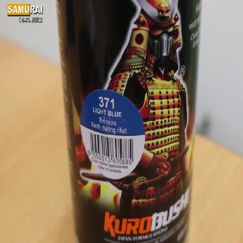 COMBO Sơn Samurai màu xanh dương nhạt 371 gồm 4 chai đủ quy trình độ bền cao (Lót – Nền 102 - Màu 371 - Bóng )