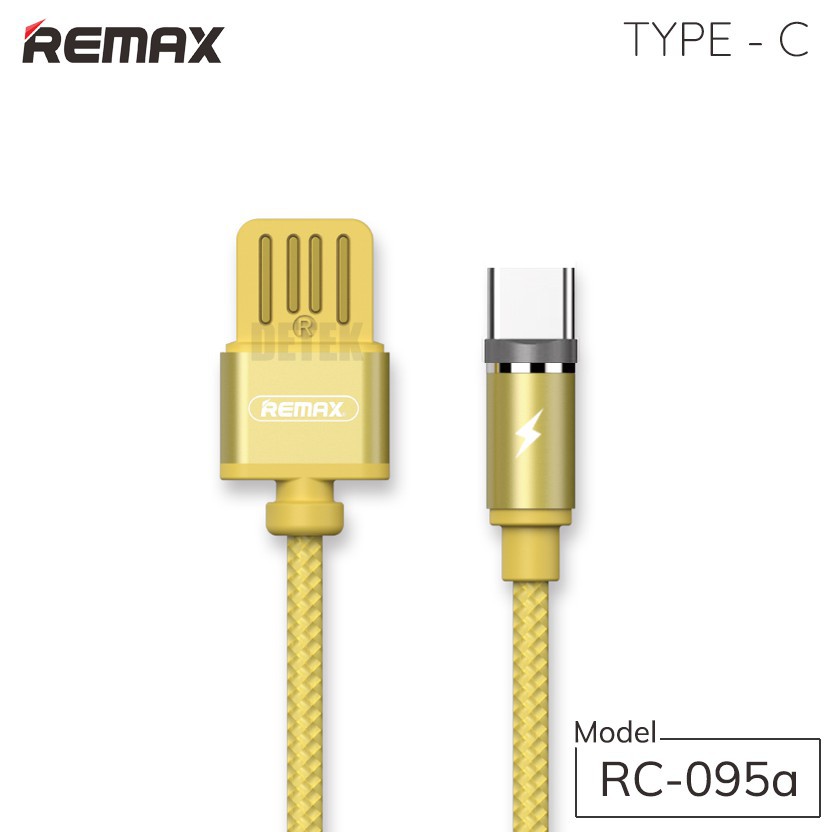 Cáp Sạc Từ Nam Remax RC-095a Châm Cổng Type-C Dây Dù Chống Đứt - Hàng Chính Hãng