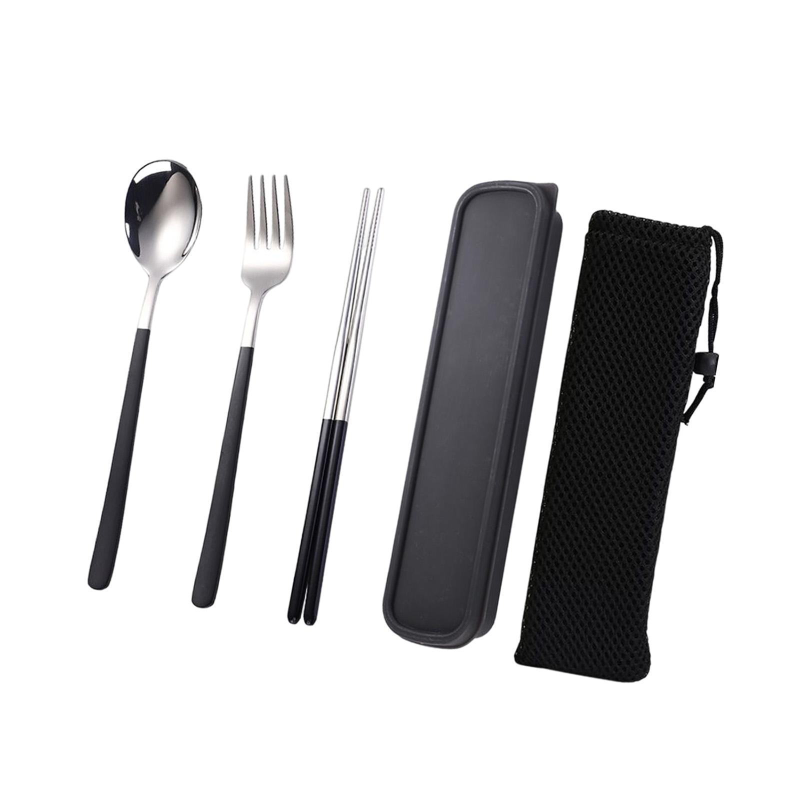 3x Cutlery Set Modern Flatware Utensil Spoon Fork Chopsticks for Childs Kids