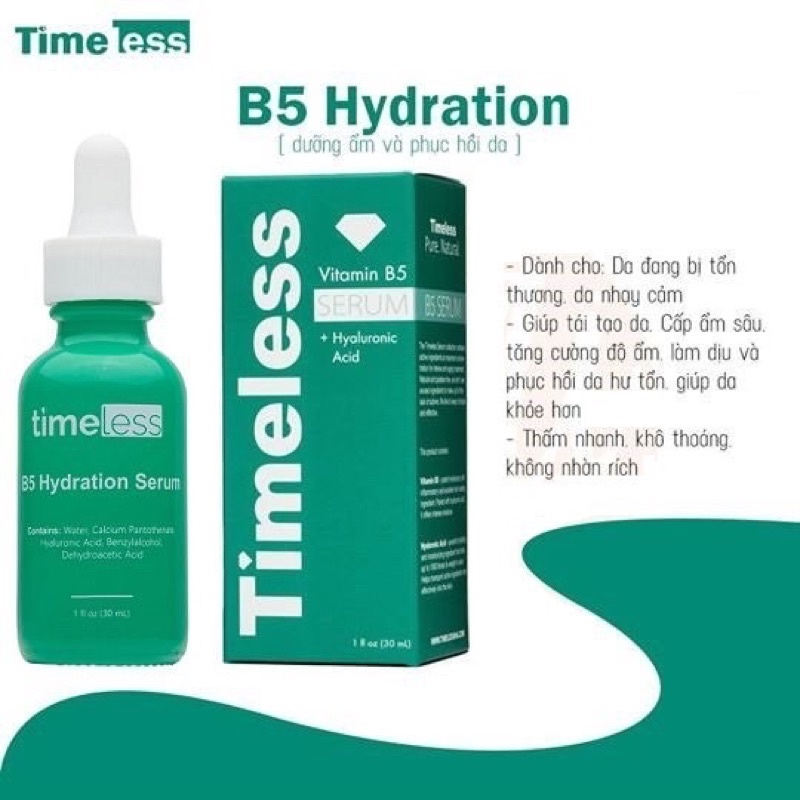 Tinh Chất Làm Dịu, Phục Hồi Da Time less Vitamin B5 Serum 30ml- Hàng nhập khẩu