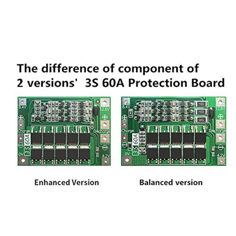 Bảng Mạch Bảo Vệ Pin Li-Ion G4 3s 60a Bms 11.1v 4.6v 18650 Li-On
