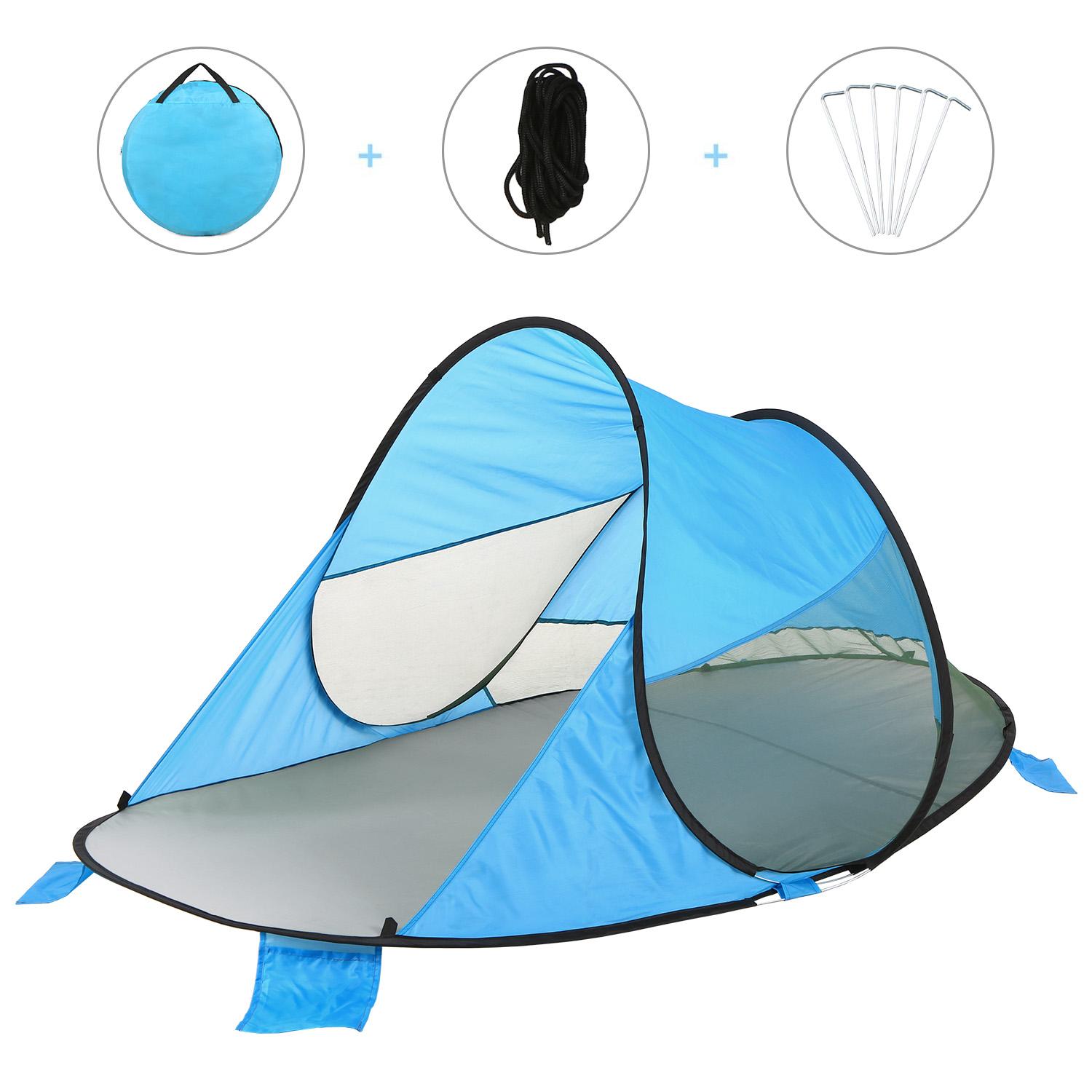 Lều che nắng tự bung làm vải polyester 190T,chống tia cực tím chống nước phù hợp đi biển cắm trại ngoài trời