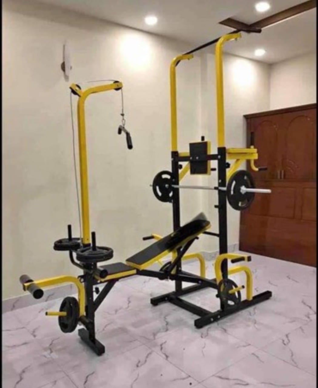 Khung giàn tập tạ đa năng kết hợp xà đơn xà kép HT800 HATA SPORT thép dày cứng cáp (CHƯA BAO GỒM TẠ VÀ THANH ĐÒN)