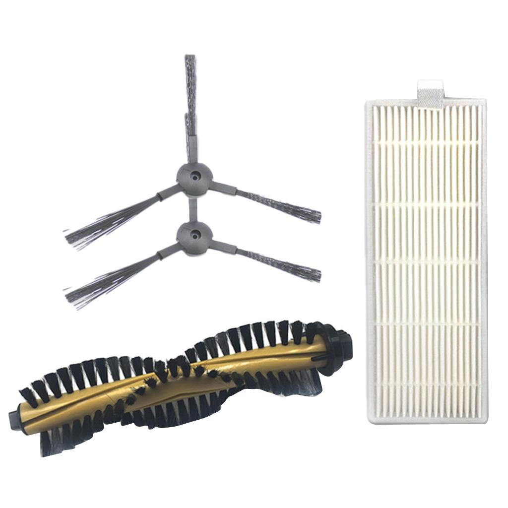 Replacement Side Brush Filter Main Brush Kit for ILIFE A4 Vacuum Cleaner