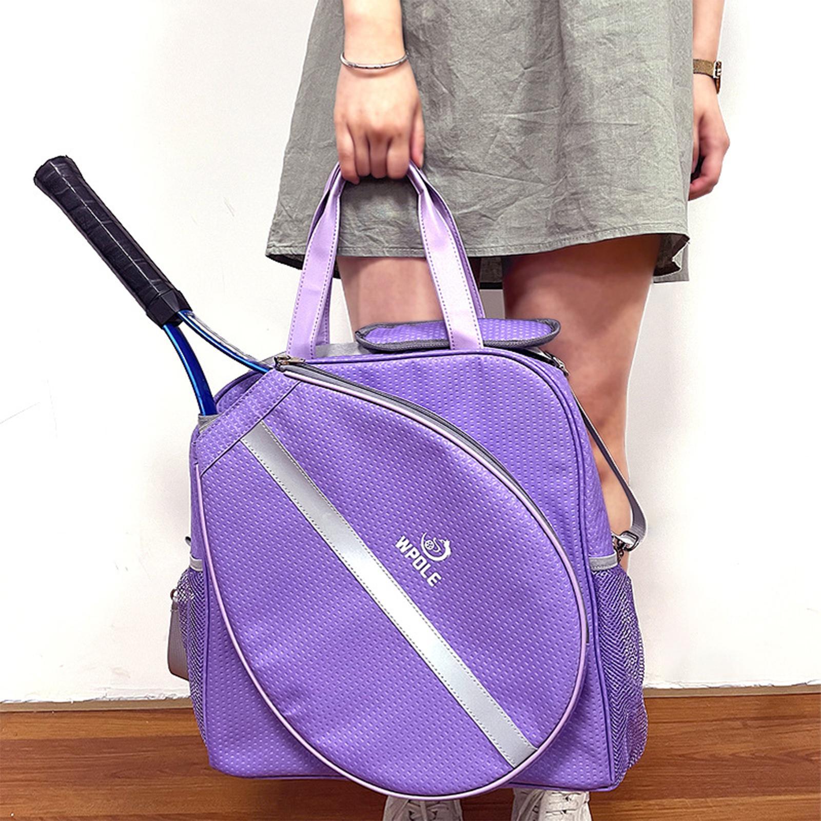 Badminton Bag Carrying Badminton Tennis Shoulder Bag Zipper Large Racket Bag