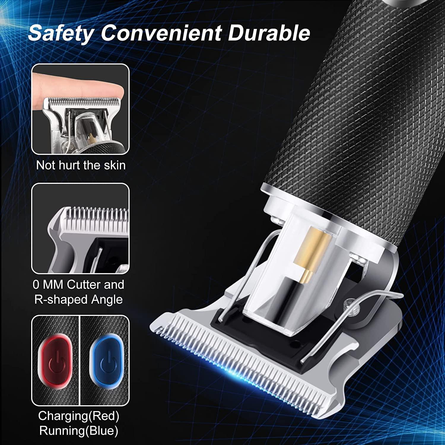 Tông Đơ Cắt Tóc, Bộ Tông Đơ Cắt Tóc Nam, Tông Đơ Cắt Râu Kèm Bộ Sạc USB Type-C, Tông Đơ Cắt Chính Xác Không Dây, Với 4 Chiếc Lược Đánh Răng, Quà Tặng Ngày Của Cha